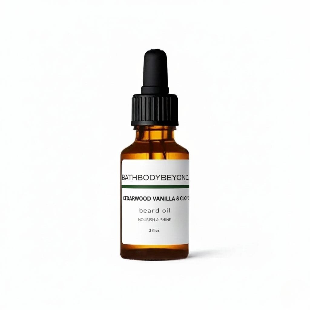 Cedarwood Vanilla and Clove Beard Oil — Bath Body Beyond product photograph